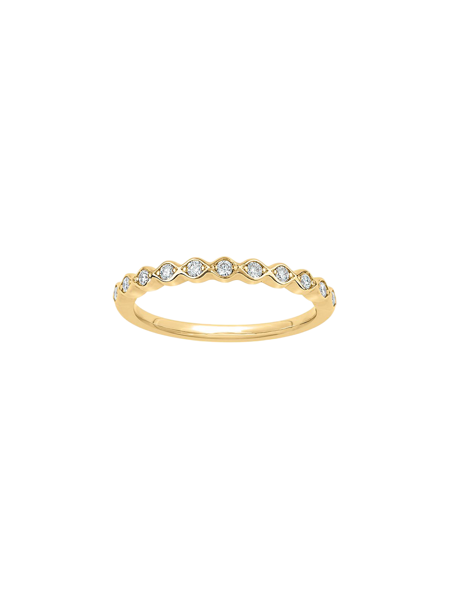 Rosemary diamond half eternity ring